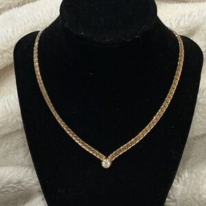 Park Lane Gold Necklace with Crystal Accent